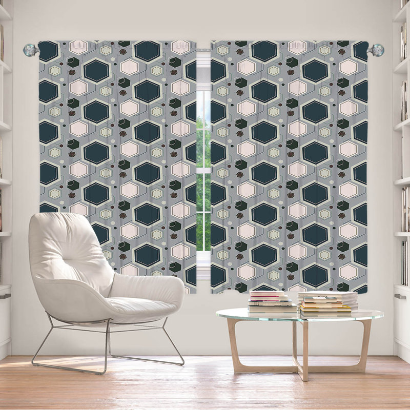 Paire de rideaux obscurcissant en polyester Evaluna, L 40 po x L 61 po