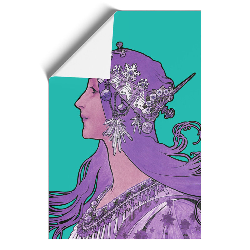 Purple Zodiac by Alphonse Mucha - Frameless Print, 42cm H x 30cm W x 0.1cm D