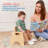 ECR4Kids Stackable Wooden Toddler Chair, 6in, Montessori Furniture, 2-Pack-100511058-100511057