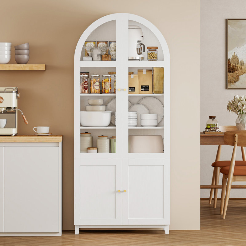 Armoire de cuisine arquée de 71 po de hauteur