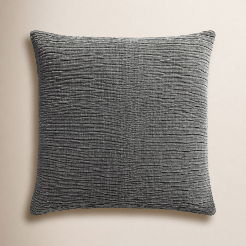 Housse de coussin rectangulaire Edan, gris, Polyester/ Bourre en polyester, 22 po x 22 po