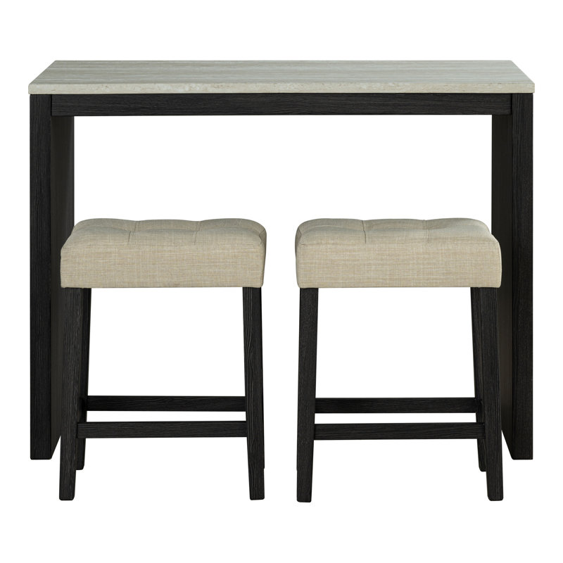Ensemble de table de salle à manger 3 pièces à hauteur de comptoir Longred