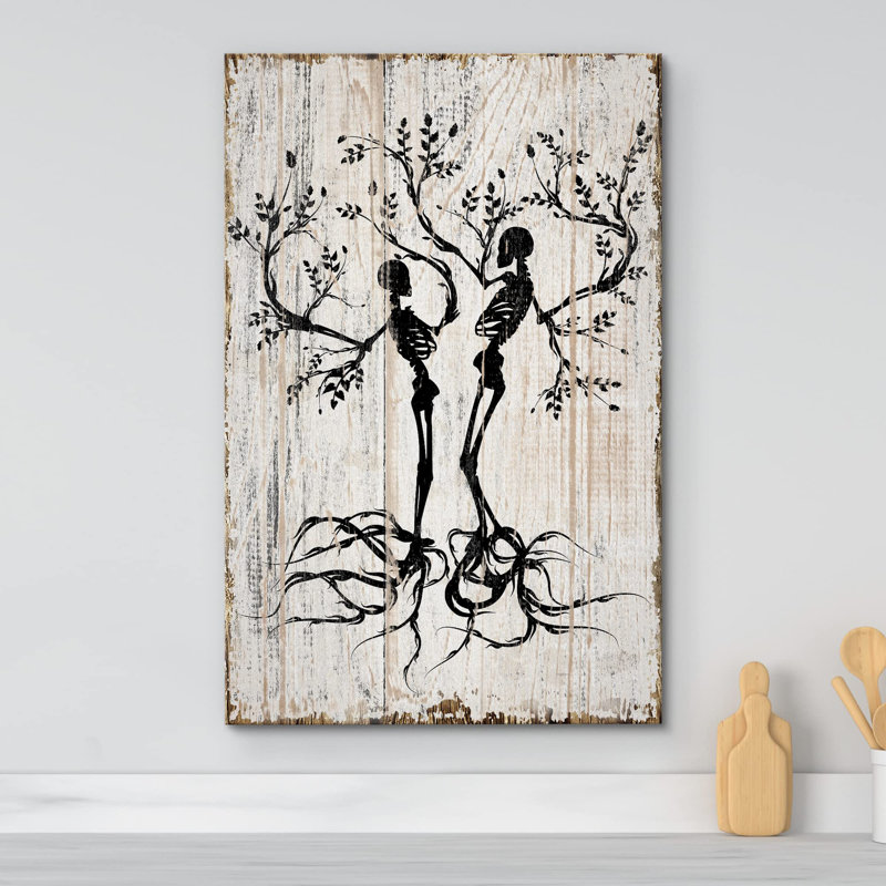 Moody Skull, Toile tendue, H 48 po x l 32 po x P 1,5 po