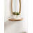 Canvey Half Moon Solid Wood Floating Table Shelf-286678855