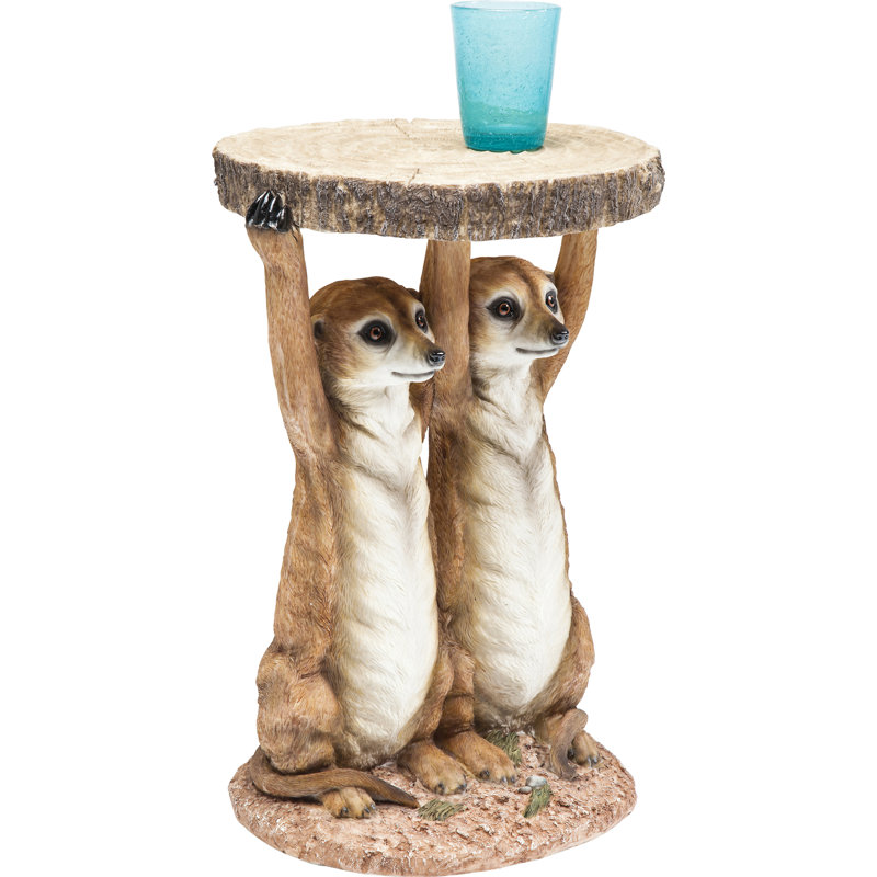 Side Table Animal Meerkat Sisters 33cm