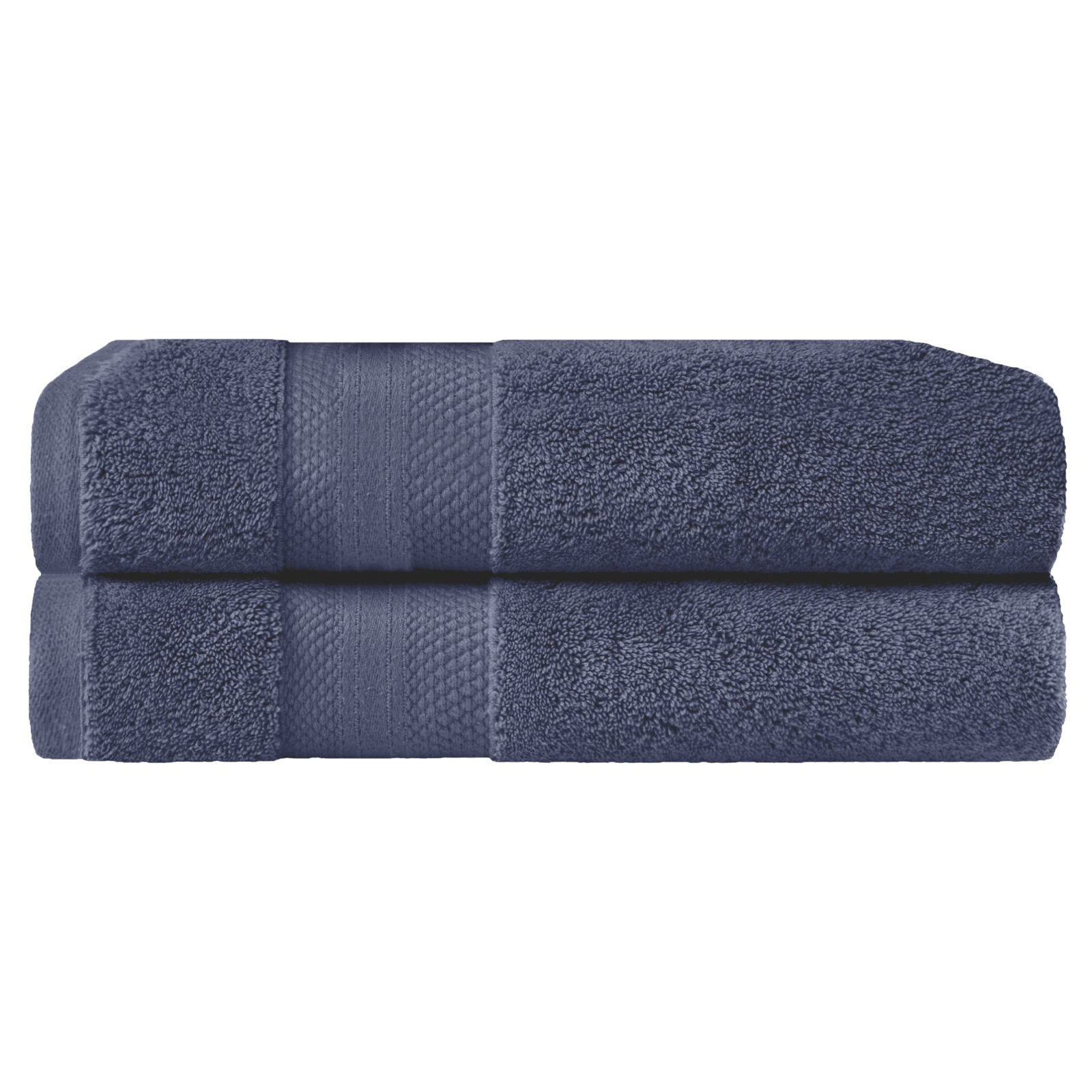 Finnian Turkish Cotton Bath Towel, Crown Blue, Bath Sheets - 2 Pack