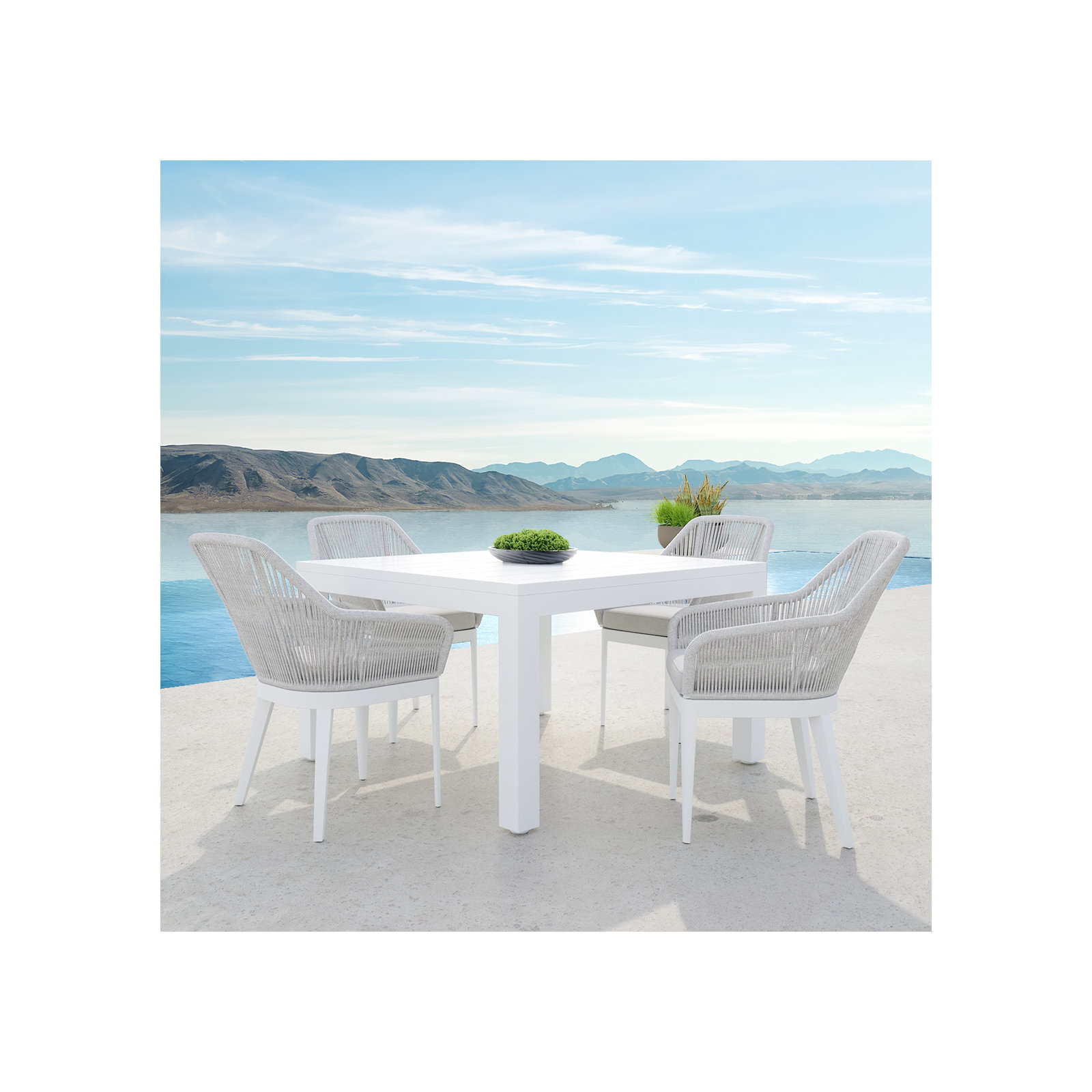 Camela 47.95'' Aluminum Outdoor Dining Table