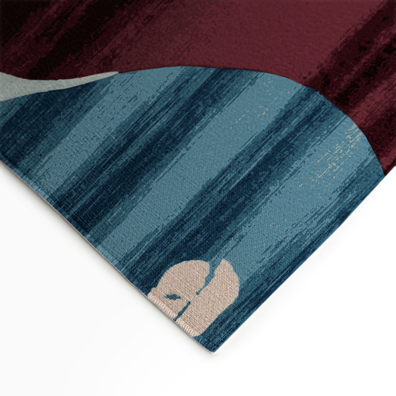 Watercolor Brown Indoor and Outdoor Area Rug, Rectangle 9' x 12'