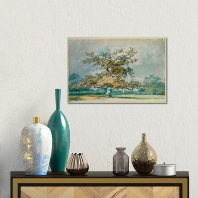 Un paysage avec un vieux chêne - Giclée sur toile tendue avec châssis