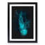 Neon Blue Jellyfish Abstract - Picture Frame Graphic Art Print-56857242-56857239