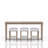 Glass Console Table, With 3 Stools