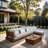 Ivry Water Resistant Fabric Upholstered Outdoor Patio Modular Sectional-1675307040