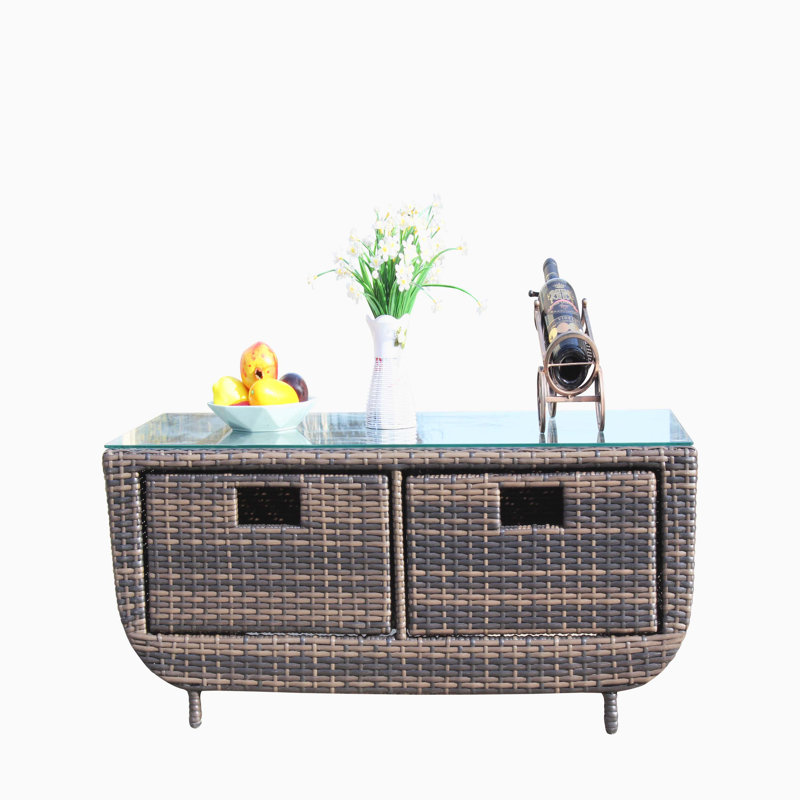 Table basse avec verre trempé