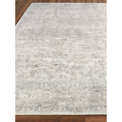 Exquisite Rugs Tuscany Handmade Hand Loomed Wool/Bamboo Silk Light Beige Area Rug