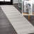 Belves Two-Tone Striped Classic Low-Pile Machine-Washable Cream/Light Gray Rug-50229825