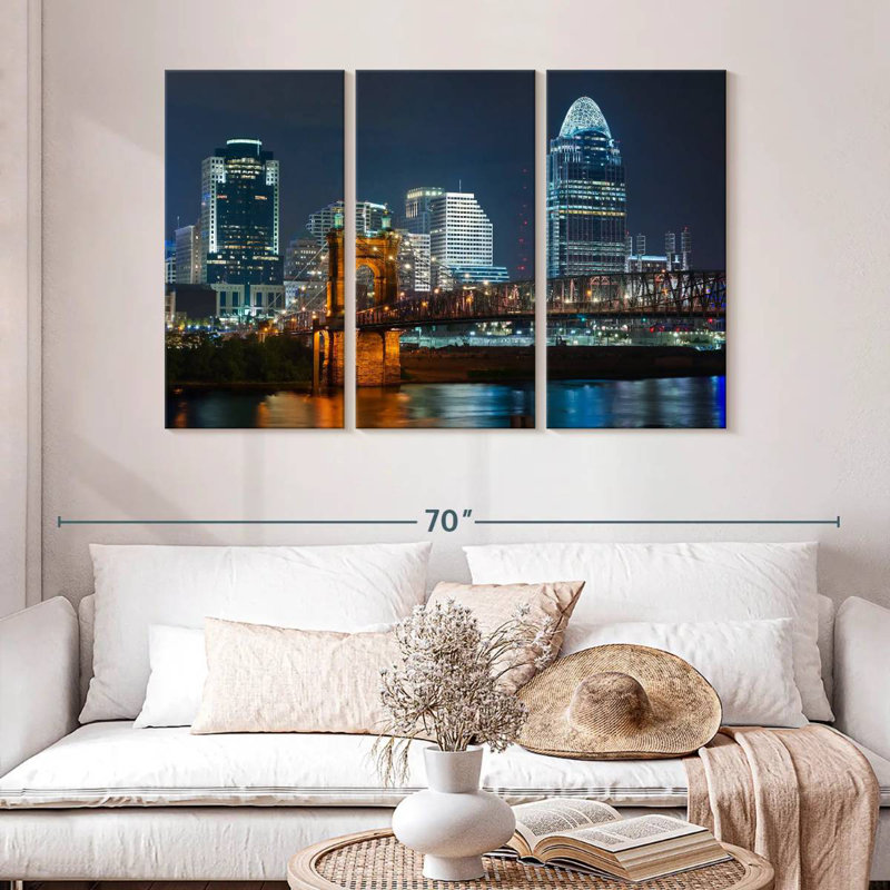 Lilie John A Roebling Night Lights, 32" H x 50" W