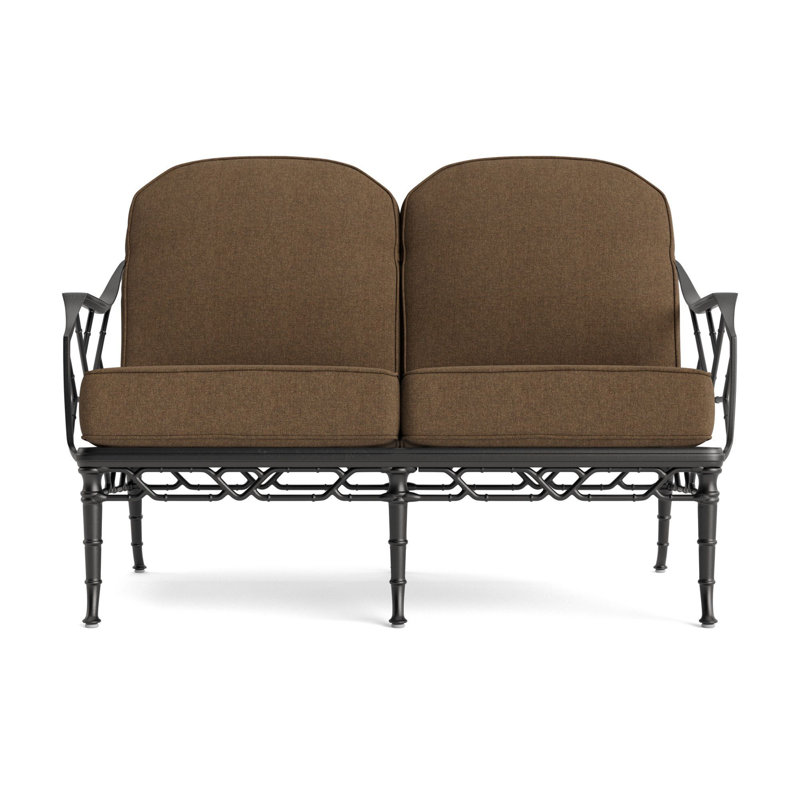 Calcutta Outdoor 2 - Seat Loveseat, Fusion Moccasian, Textured Pewter