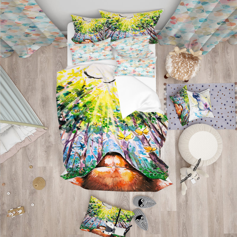 Ensemble de housse de couette dog, Housse simple + 1 taie décorative