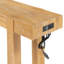 Table rustique naturelle pour les entrées, les salons et les bureaux à domicile, avec rangement caché pour prise de courant, hauteur intérieure de tiroir de 2,2 po, assemblage de 30 minutes - ports de chargement latéraux de la console minimalistes, avec