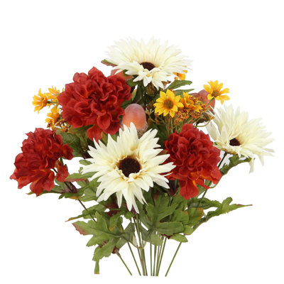 Artificial Mixed Assortment, Marigold and Gerbera Daisy Floral Arrangement
