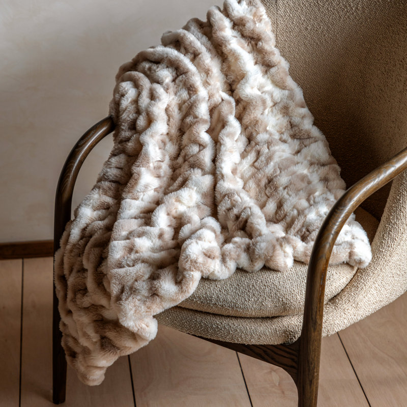 Throw Blanket, Cream Marble