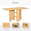 HOMCOM Foldable Dining Table with Storage Shelves for Kitchen, Dining Room