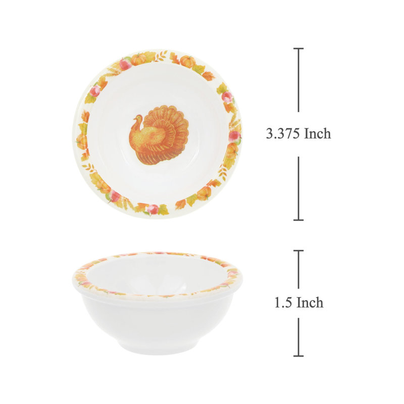 3 3/8" Mini Bowl S6, Glitter Turkey