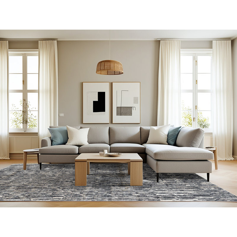 100% Machine Washable Abstract 4437 Area Rug, Rectangle 8' x 10'