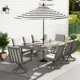 Whittlesey Rectangular Aluminum Dining Set with Cushions