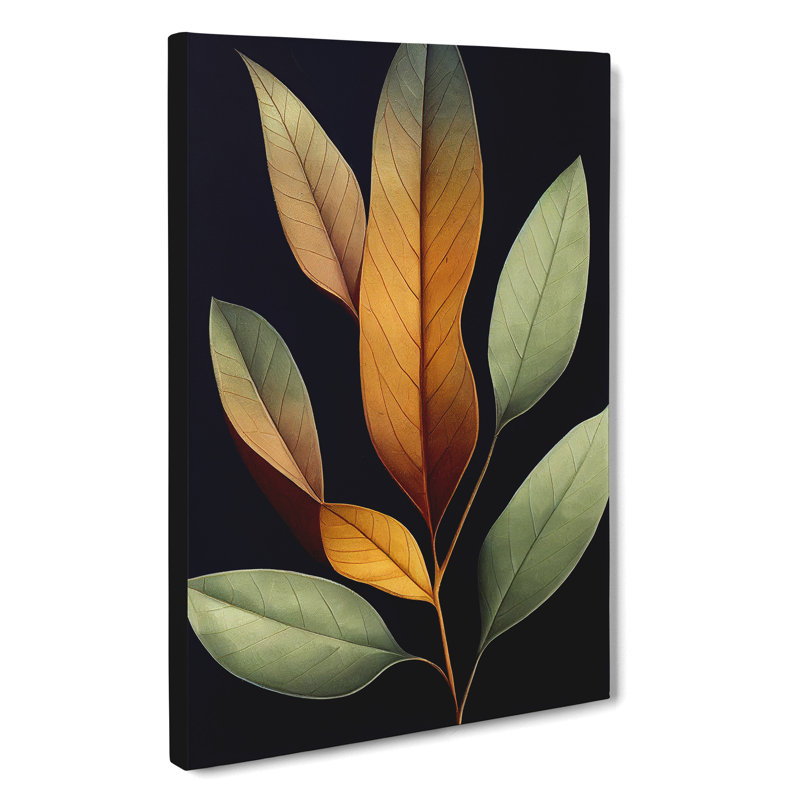 Pretty Leaves Art No.1 - Wrapped Canvas Print, 76cm H x 50cm W x 3cm D