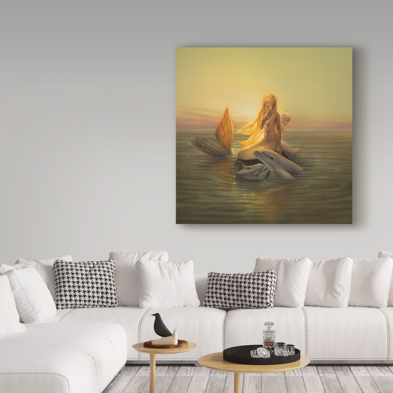 «One Love Mermaid» par Hilkiah, impression sur toile tendue, H 35 po x l 35 po x P 2 po