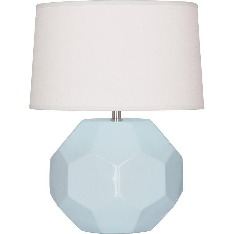 Franklin Table Lamp, Baby Blue, 16.5" H x 12.5" W x 12.5" D
