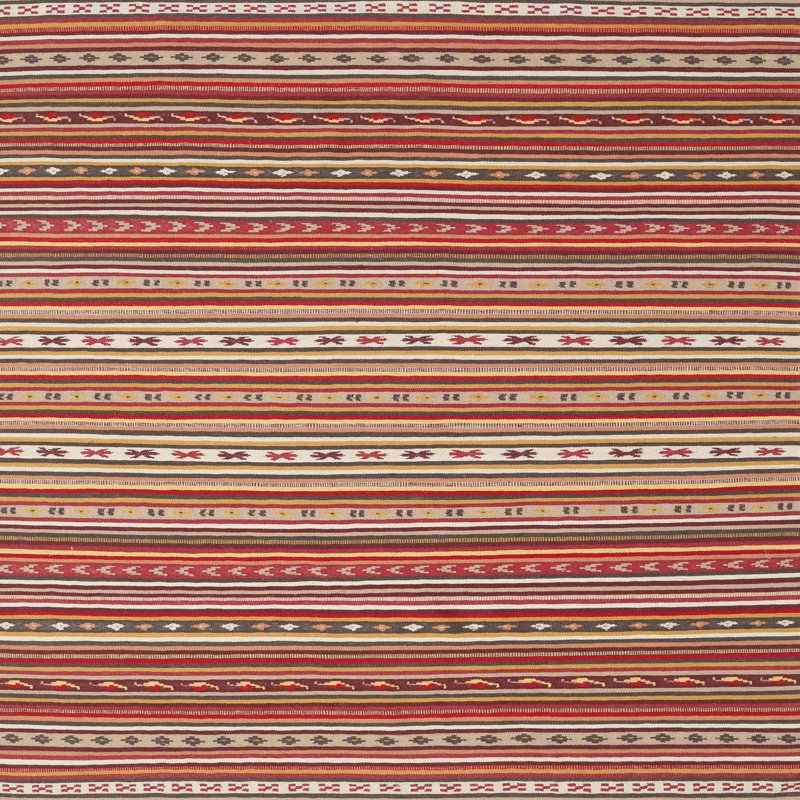 Tapis de zone rouge/brun contemporain, Rectangle 4 pi x 6 pi