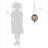 Exhart Solar Round Glass and Metal Hanging Lantern with 15 Cool White LED Firefly String Lights, 7 by 21"-2118166491