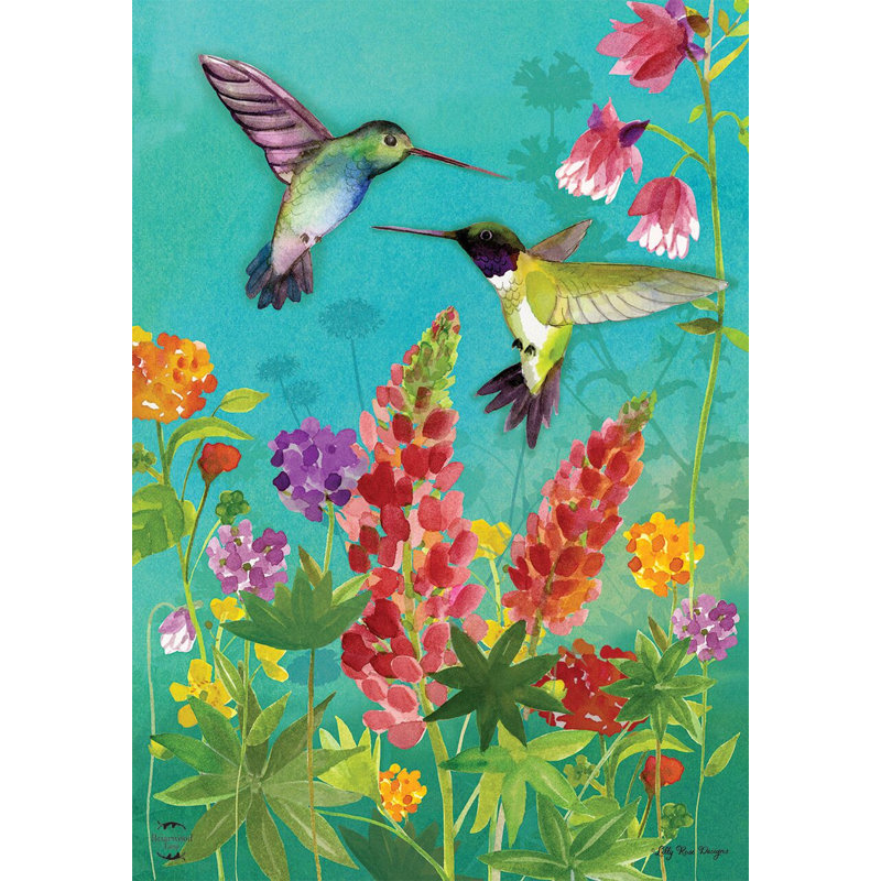 Drapeau de jardin pour le colibri