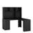 L Shaped Desk With Charger,Computer Desk With Drawers,Bookshelf & Hutchwith LED Light-382756286