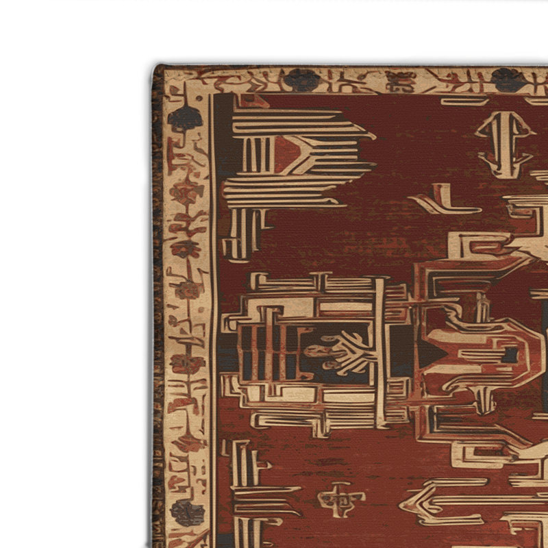 ArtDeco Brown Indoor and Outdoor Area Rug, Rectangle 2' x 3'