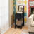Narrow Solid Wood Veneer End Table With Storage Drawer And Fixed Shelf
