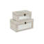 Ensemble de 2 boîtes en bois lavé-25313644