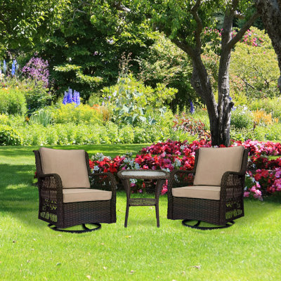Gianno Square 2 - Person 20" Long Bar Height Dining Set with Cushions