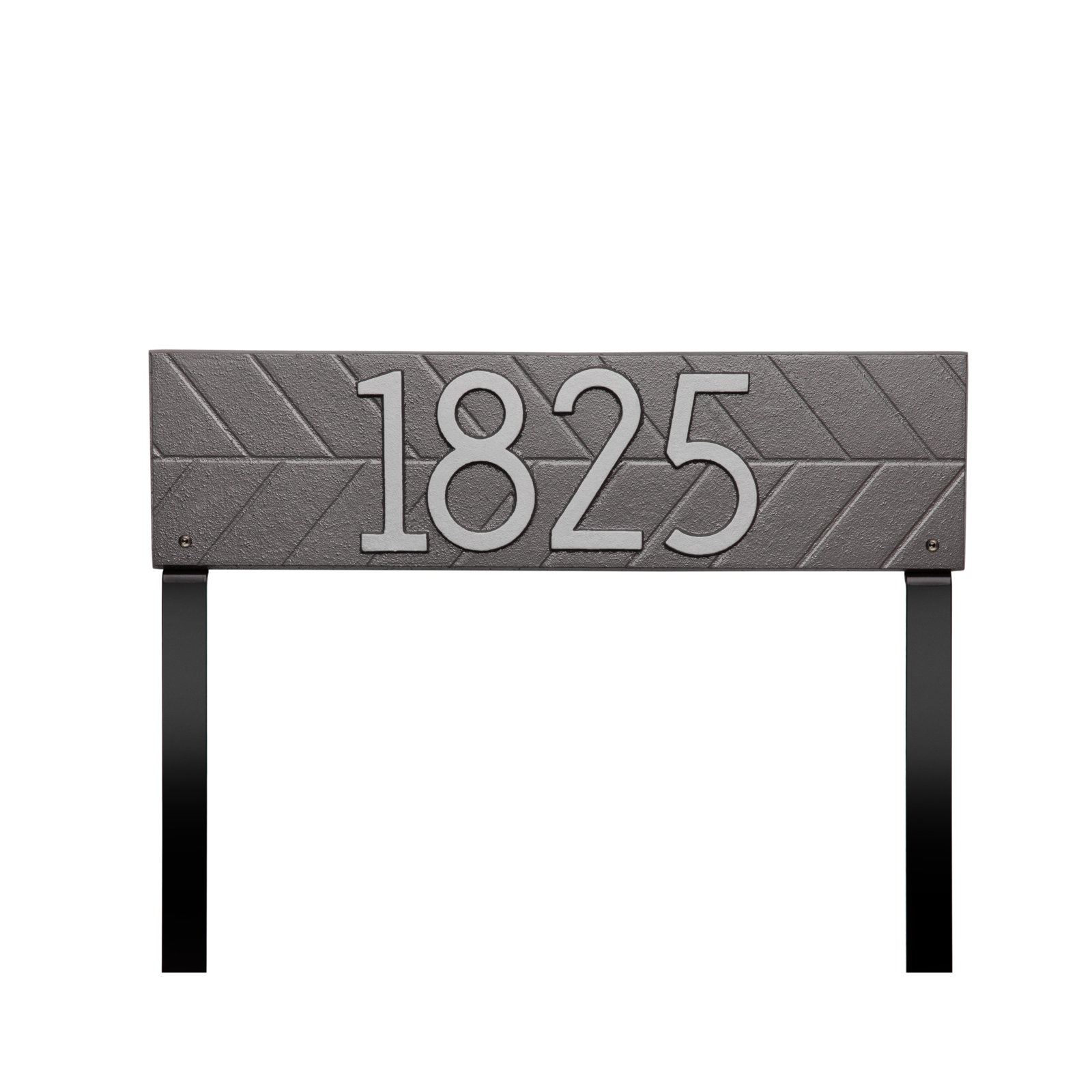 Mid-century Modern Herringbone Lawn, Pewter/Silver, Yes