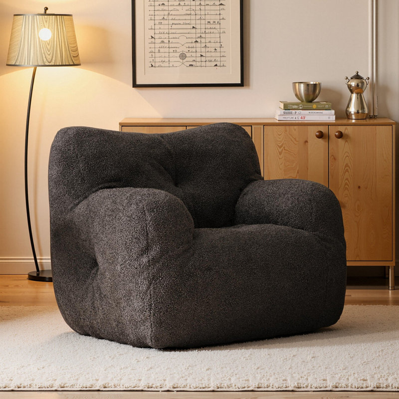Fauteuil à billes Compression, Ourson gris foncé
