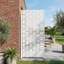 183cm H x 120cm Freestanding Steel Privacy Screen Fence Panels Metal Trellis Outdoor Divider for Patio, Balcony, Backyard, Pool, Indoor Room-580097889-580097897