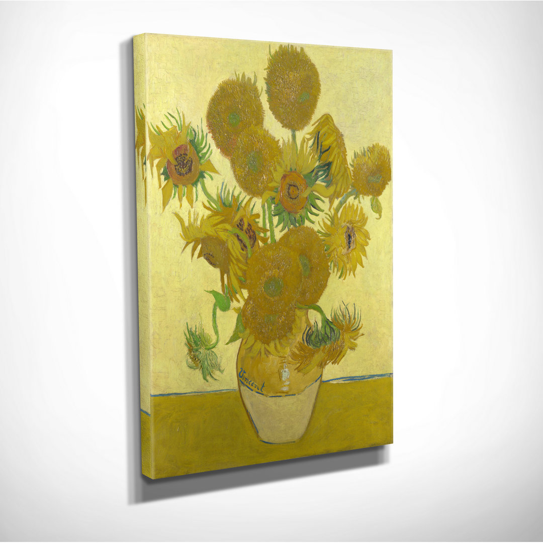 'Sun Flower' by Vincent Van Gogh Framed Painting Print Vault W Artwork 