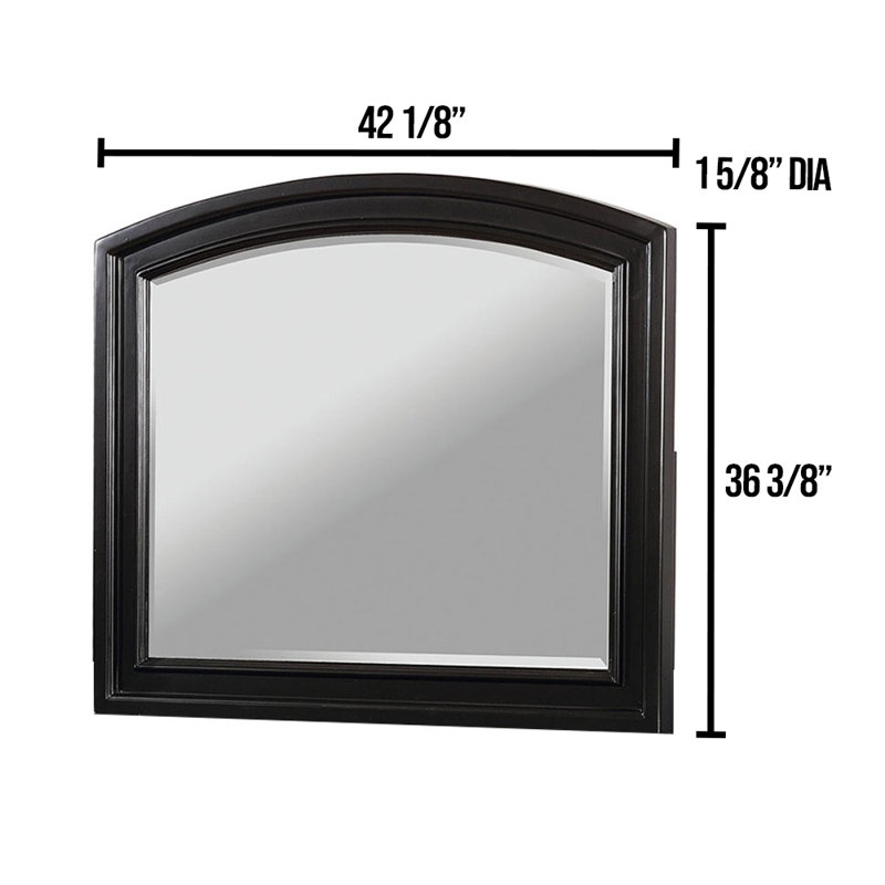 Miroir de commode traditionnel Turcotte, Noir
