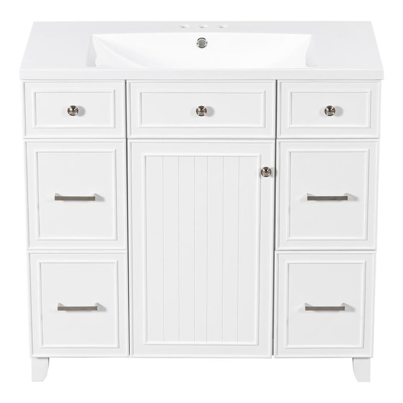 Bathroom Vanity Cabinet, White