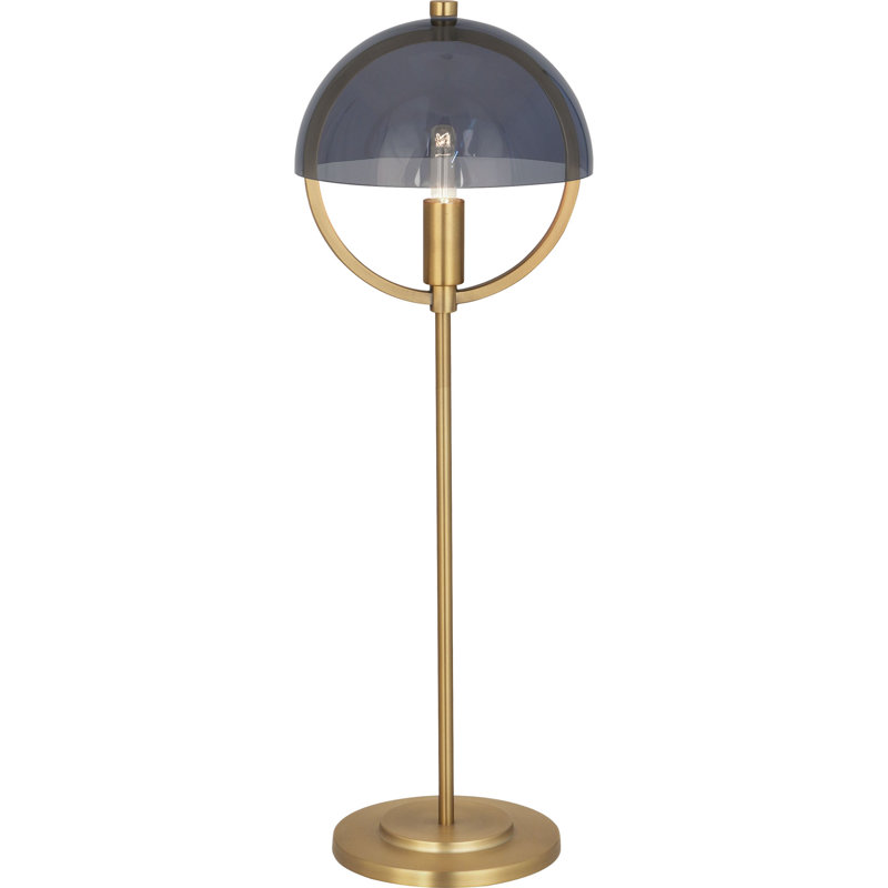 Mavisten Table Lamp, Lacquered Burnished Brass, Gray