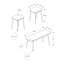Ensemble de table, ensemble de 3 pièces, café, bout, côté, décor, salon, milieu du siècle, moderne-1042410708