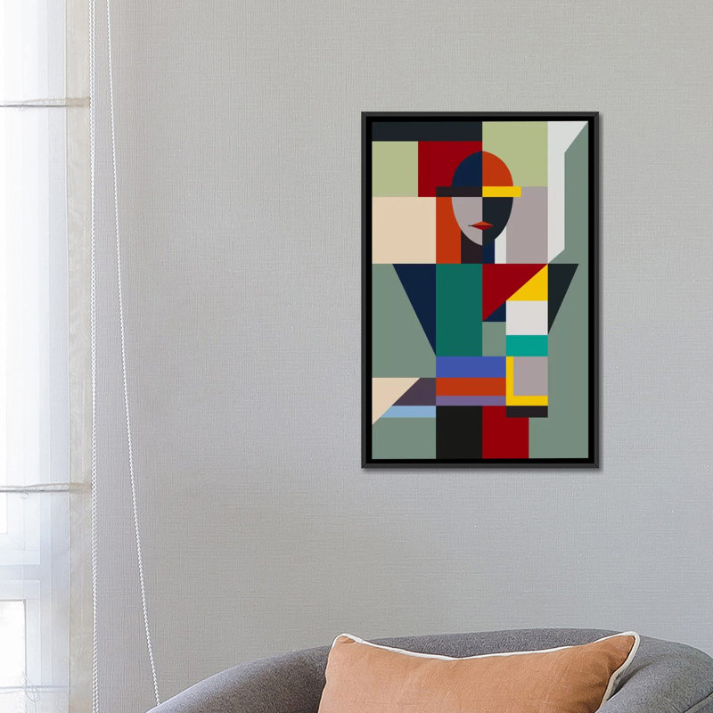 «Nameless Woman», impression sur toile, H 26 po x l 18 po x P 1,5 po, Toile encadrée noire, Pas de tapis