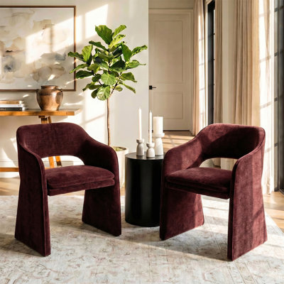 Fauteuil rembourré en chenille